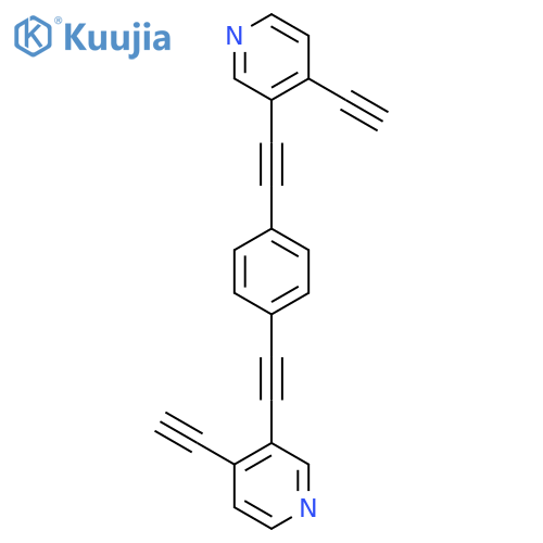 PYRIDINE, 3,3'-(1,4-PHENYLENEDI-2,1-ETHYNEDIYL)BIS[4-ETHYNYL- structure