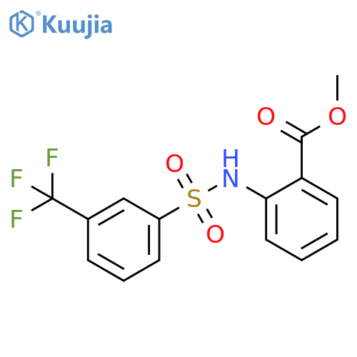 Benzoic acid, 2-[[[3-(trifluoromethyl)phenyl]sulfonyl]amino]-, methyl ester structure