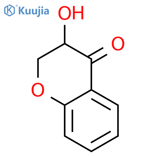 4H-1-Benzopyran-4-one, 2,3-dihydro-3-hydroxy-, (-)- structure