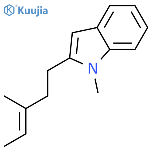 1H-Indole, 1-methyl-2-[(3E)-3-methyl-3-pentenyl]- structure