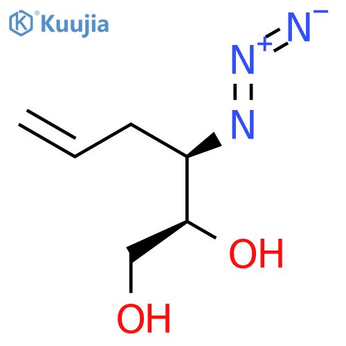 5-Hexene-1,2-diol, 3-azido-, (2R,3R)- structure