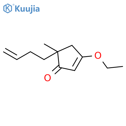 2-CYCLOPENTEN-1-ONE, 5-(3-BUTENYL)-3-ETHOXY-5-METHYL- structure