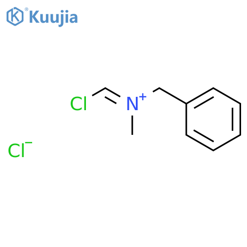 BENZENEMETHANAMINIUM, N-(CHLOROMETHYLENE)-N-METHYL-, CHLORIDE structure