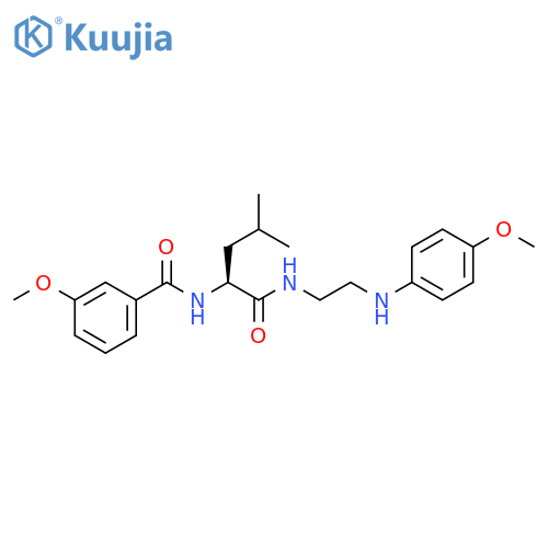 Benzamide,3-methoxy-N-[(1S)-1-[[[2-[(4-methoxyphenyl)amino]ethyl]amino]carbonyl]-3-methylbutyl]- structure