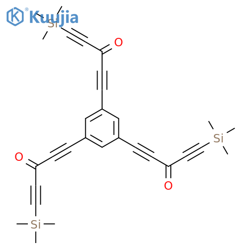 1,4-Pentadiyn-3-one, 1,1',1''-(1,3,5-benzenetriyl)tris[5-(trimethylsilyl)- structure