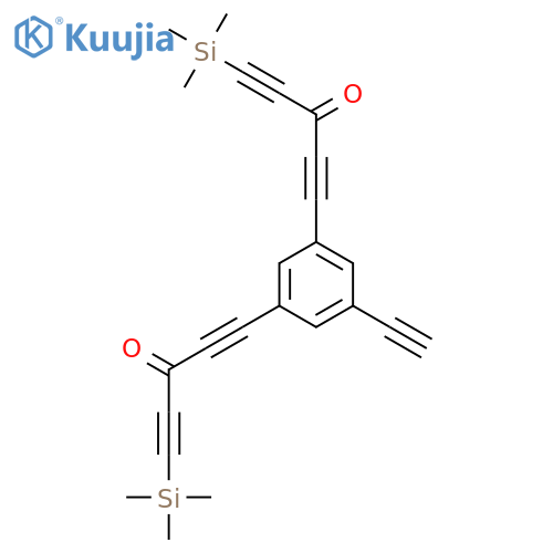 1,4-Pentadiyn-3-one, 1,1'-(5-ethynyl-1,3-phenylene)bis[5-(trimethylsilyl)- structure