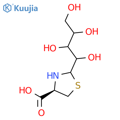 4-THIAZOLIDINECARBOXYLIC ACID, 2-(1,2,3,4-TETRAHYDROXYBUTYL)-, (4R)- structure