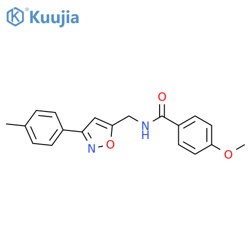 Benzamide, 4-methoxy-N-[[3-(4-methylphenyl)-5-isoxazolyl]methyl]- structure
