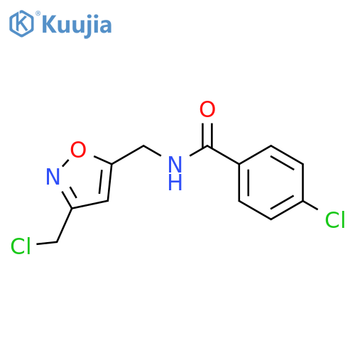 Benzamide, 4-chloro-N-[[3-(chloromethyl)-5-isoxazolyl]methyl]- structure