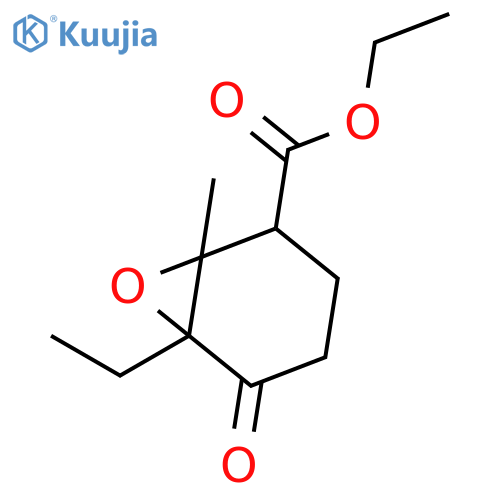 7-Oxabicyclo[4.1.0]heptane-2-carboxylicacid,6-ethyl-1-methyl-5-oxo-,ethylester(9CI) structure