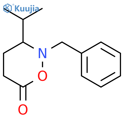 6H-1,2-OXAZIN-6-ONE, TETRAHYDRO-3-(1-METHYLETHYL)-2-(PHENYLMETHYL)- structure