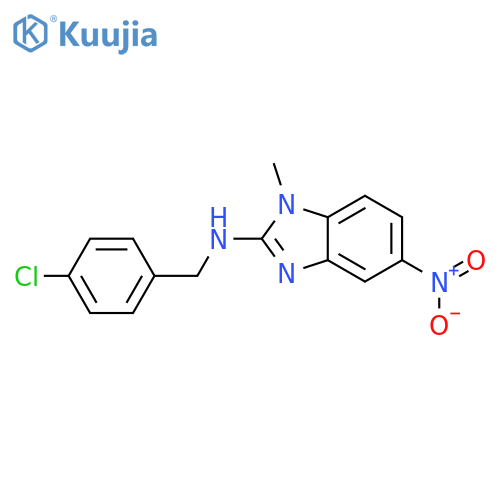 1H-Benzimidazol-2-amine, N-[(4-chlorophenyl)methyl]-1-methyl-5-nitro- structure