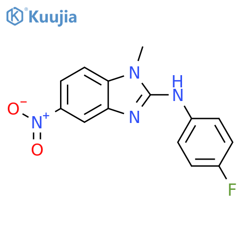 1H-Benzimidazol-2-amine, N-(4-fluorophenyl)-1-methyl-5-nitro- structure