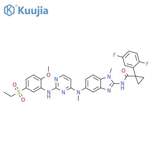 Cyclopropanecarboxamide,1-(2,5-difluorophenyl)-N-[5-[[2-[[5-(ethylsulfonyl)-2-methoxyphenyl]amino]-4-pyrimidinyl]methylamino]-1-methyl-1H-benzimidazol-2-yl]- structure