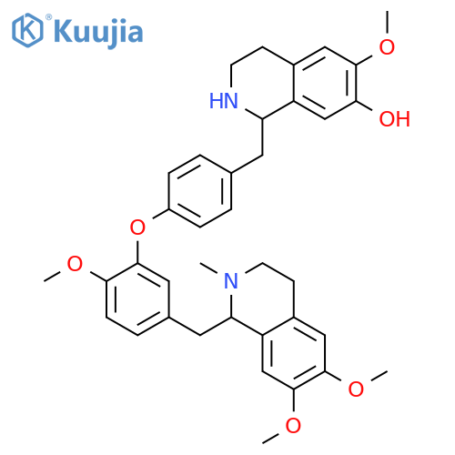 (1S)-1-[4-(5-{[(1S)-6,7-dimethoxy-2-methyl-1,2,3,4-tetrahydroisoquinolin-1-yl]methyl}-2-methoxyphenoxy)benzyl]-6-methoxy-1,2,3,4-tetrahydroisoquinolin-7-ol structure