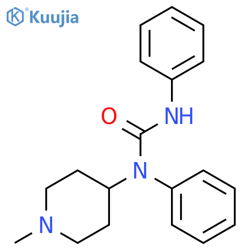 Urea, N-(1-methyl-4-piperidinyl)-N,N'-diphenyl- structure