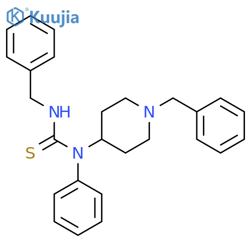 THIOUREA, N-PHENYL-N'-(PHENYLMETHYL)-N-[1-(PHENYLMETHYL)-4-PIPERIDINYL]- structure