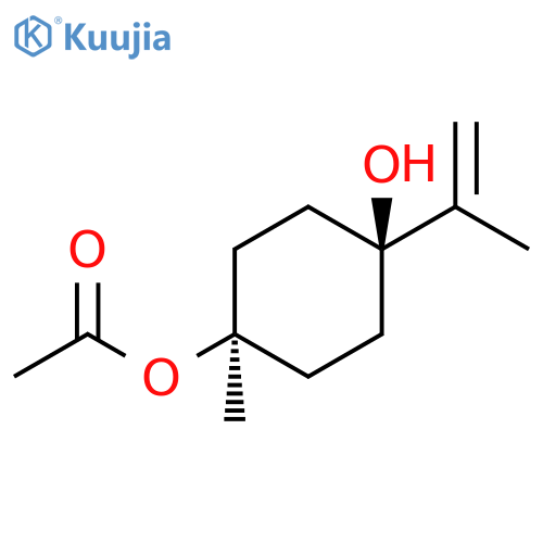 1,4-Cyclohexanediol, 1-methyl-4-(1-methylethenyl)-, 1-acetate, trans- structure