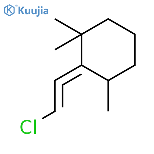 CYCLOHEXANE, 2-(CHLOROETHENYLIDENE)-1,1,3-TRIMETHYL- structure