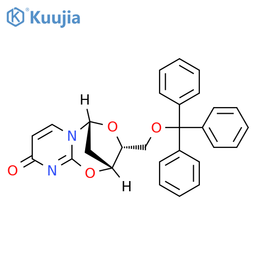 2,5-Methano-5H,9H-pyrimido[2,1-b][1,5,3]dioxazepin-9-one, 2,3-dihydro-3-[(triphenylmethoxy)methyl]-, (2R,3R,5R)- structure