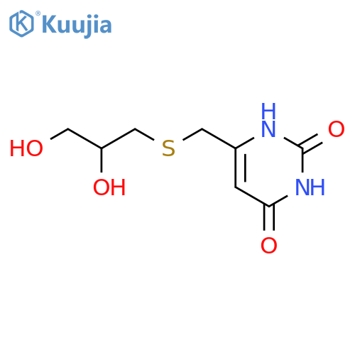 2,4(1H,3H)-Pyrimidinedione,6-[[(2,3-dihydroxypropyl)thio]methyl]- structure