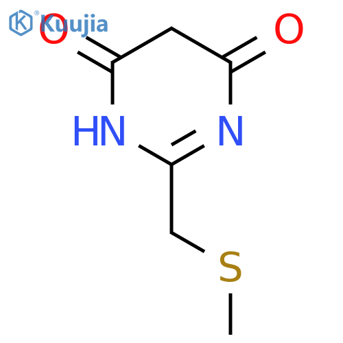 2-[(Methylsulfanyl)methyl]pyrimidine-4,6(1H,5H)-dione structure