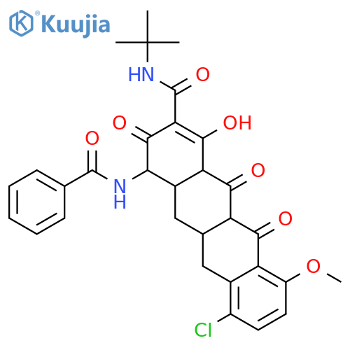 4-benzamido-n-tert-butyl-7-chloro-1-hydroxy-10-methoxy-3,11,12-trioxo-4a,5,5a,6,11a,12a-hexahydro-4h-tetracene-2-carboxamide structure