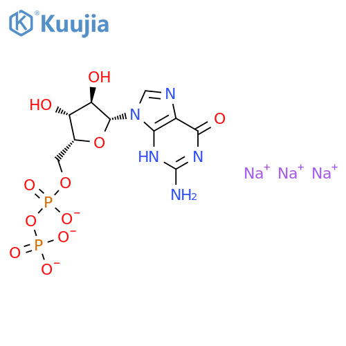 Guanosine5'-(trihydrogen diphosphate), trisodium salt (9CI) structure