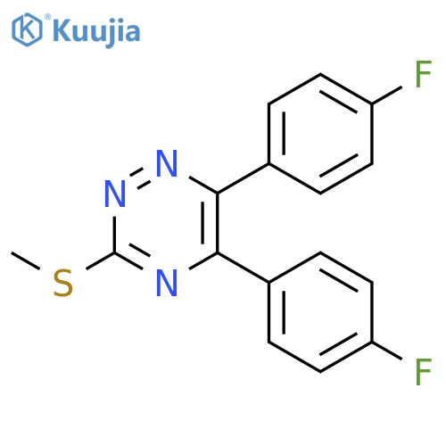 1,2,4-Triazine, 5,6-bis(4-fluorophenyl)-3-(methylthio)- structure