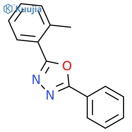 2-(2-methylphenyl)-5-phenyl-1,3,4-oxadiazole structure