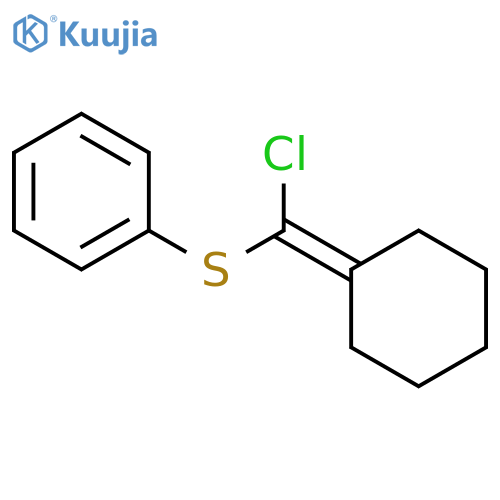 Benzene, [(chlorocyclohexylidenemethyl)thio]- structure