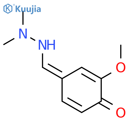 (4E)-4-[(2,2-dimethylhydrazino)methylidene]-2-methoxycyclohexa-2,5-dien-1-one structure
