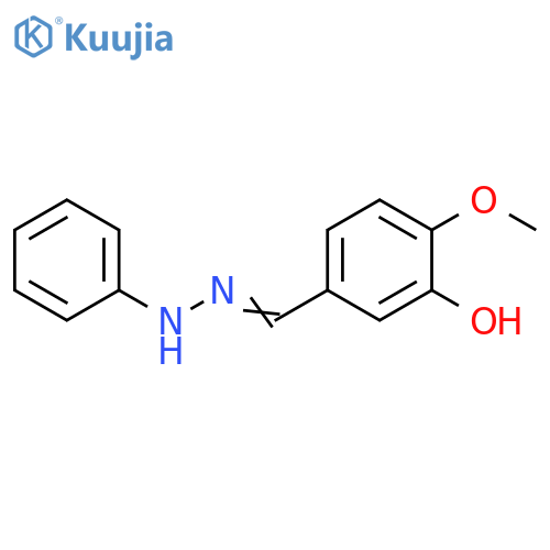 Benzaldehyde, 3-hydroxy-4-methoxy-, phenylhydrazone structure