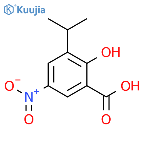 BENZOIC ACID, 2-HYDROXY-3-(1-METHYLETHYL)-5-NITRO- structure