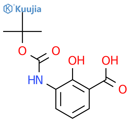 BENZOIC ACID, 3-[[(1,1-DIMETHYLETHOXY)CARBONYL]AMINO]-2-HYDROXY- structure