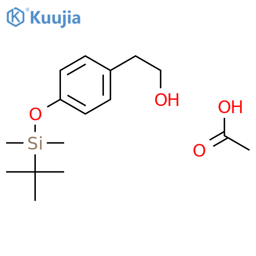 Benzeneethanol, 4-[[(1,1-dimethylethyl)dimethylsilyl]oxy]-, acetate structure