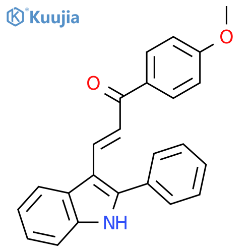 2-Propen-1-one, 1-(4-methoxyphenyl)-3-(2-phenyl-1H-indol-3-yl)- structure