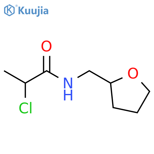 2-chloro-N-[(oxolan-2-yl)methyl]propanamide structure