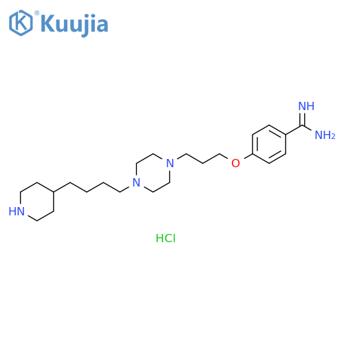 Benzenecarboximidamide,4-[3-[4-[4-(4-piperidinyl)butyl]-1-piperazinyl]propoxy]-, hydrochloride structure