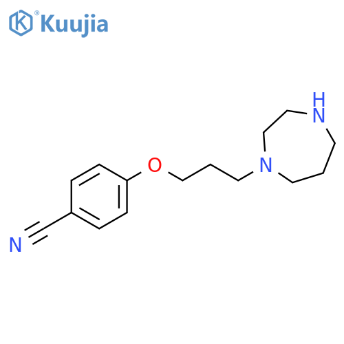 Benzonitrile, 4-[3-(hexahydro-1H-1,4-diazepin-1-yl)propoxy]- structure