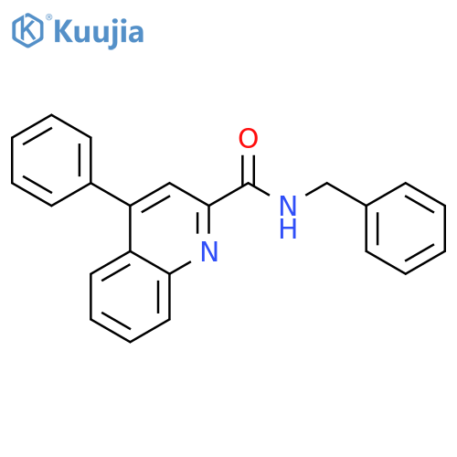 2-Quinolinecarboxamide, 4-phenyl-N-(phenylmethyl)- structure