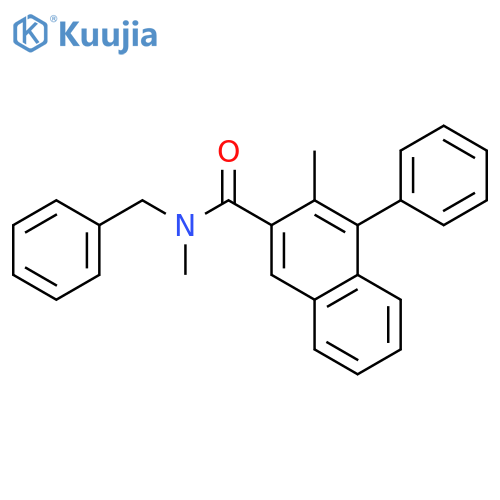 2-NAPHTHALENECARBOXAMIDE, N,3-DIMETHYL-4-PHENYL-N-(PHENYLMETHYL)- structure
