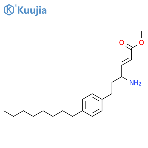 2-HEXENOIC ACID, 4-AMINO-6-(4-OCTYLPHENYL)-, METHYL ESTER, (2E)- structure