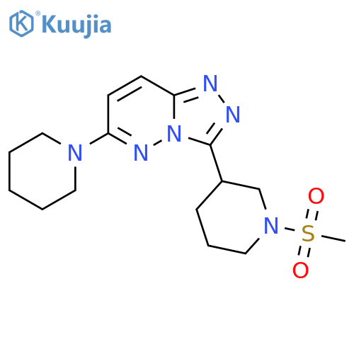 Piperidine,1-(methylsulfonyl)-3-[6-(1-piperidinyl)-1,2,4-triazolo[4,3-b]pyridazin-3-yl]- structure