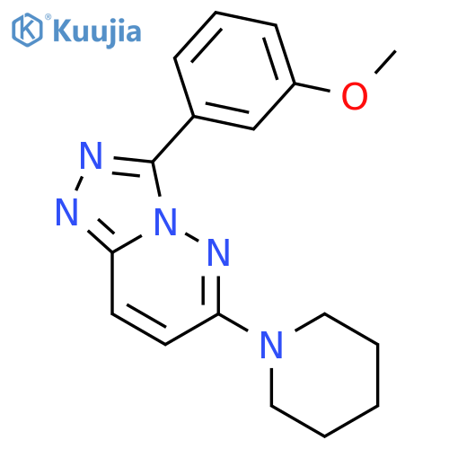 1,2,4-Triazolo[4,3-b]pyridazine, 3-(3-methoxyphenyl)-6-(1-piperidinyl)- structure