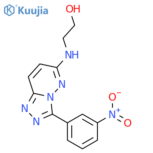 Ethanol, 2-[[3-(3-nitrophenyl)-1,2,4-triazolo[4,3-b]pyridazin-6-yl]amino]- structure