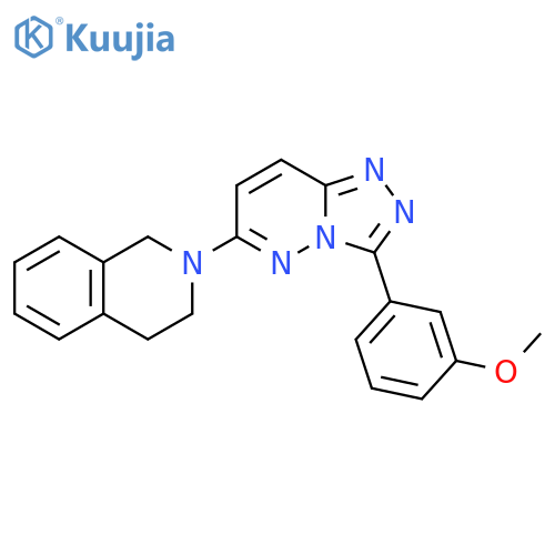 Isoquinoline,1,2,3,4-tetrahydro-2-[3-(3-methoxyphenyl)-1,2,4-triazolo[4,3-b]pyridazin-6-yl]- structure