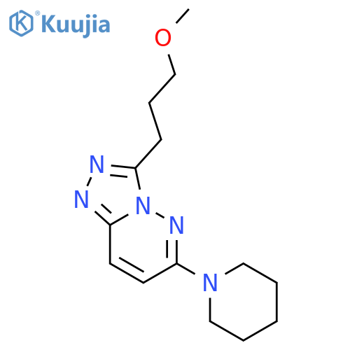 1,2,4-Triazolo[4,3-b]pyridazine, 3-(3-methoxypropyl)-6-(1-piperidinyl)- structure