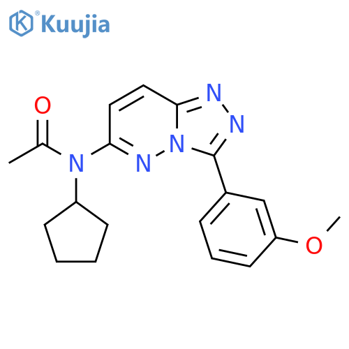 Acetamide,N-cyclopentyl-N-[3-(3-methoxyphenyl)-1,2,4-triazolo[4,3-b]pyridazin-6-yl]- structure