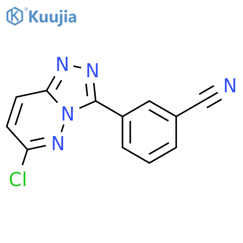 Benzonitrile, 3-(6-chloro-1,2,4-triazolo[4,3-b]pyridazin-3-yl)- structure